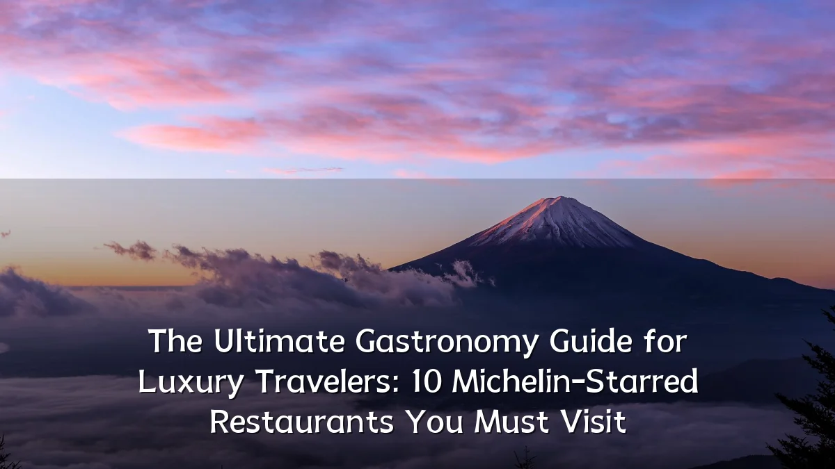 The Ultimate Gastronomy Guide for Luxury Travelers: 10 Michelin-Starred Restaurants You Must Visit