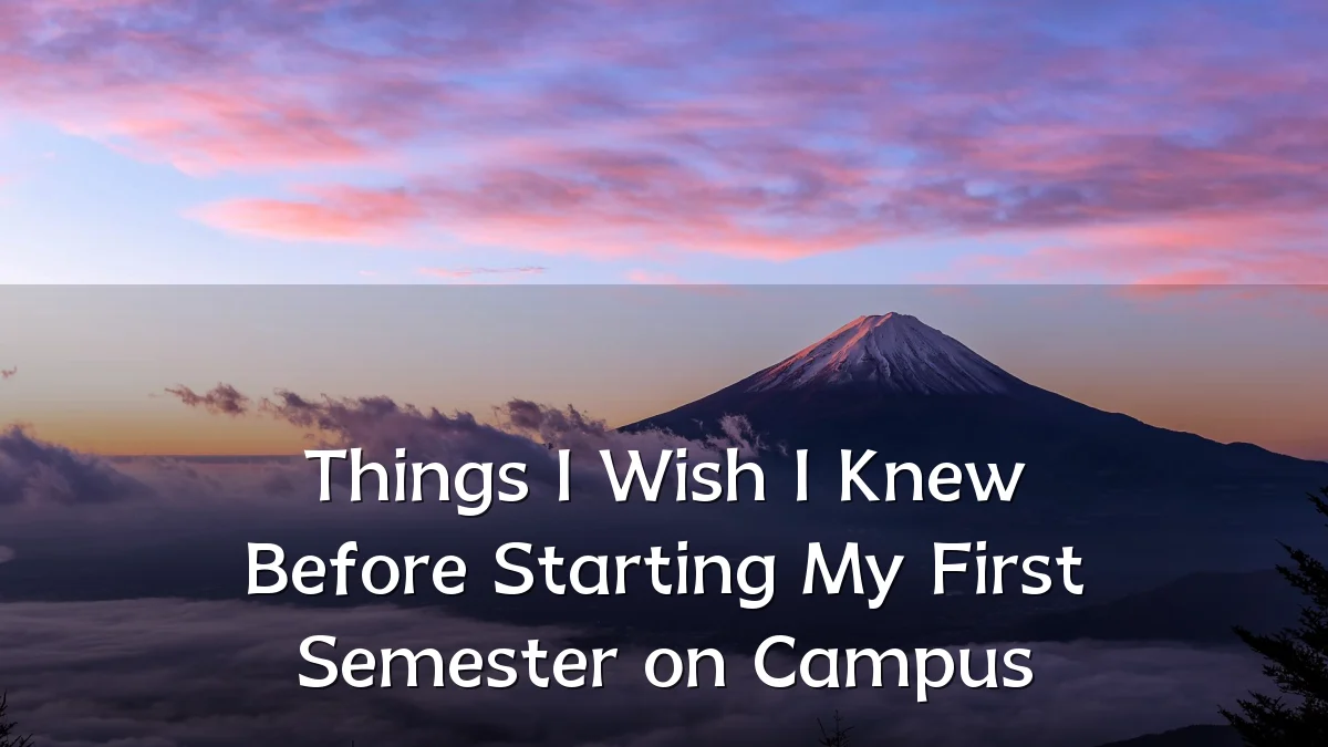Things I Wish I Knew Before Starting My First Semester on Campus