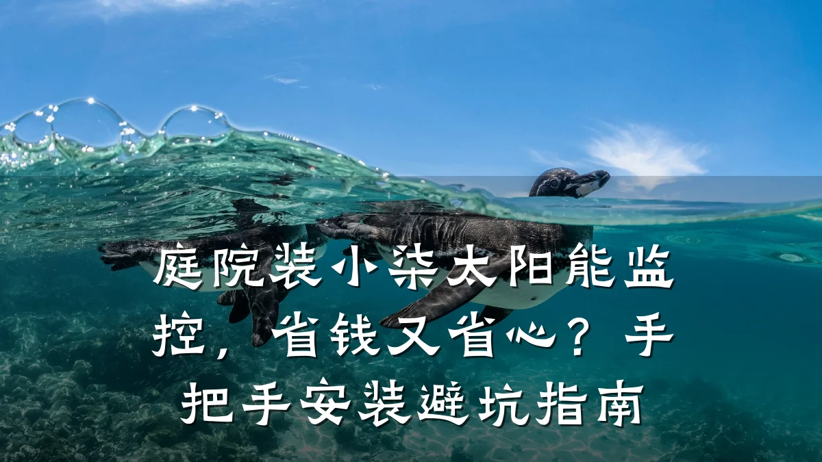 庭院装小柒太阳能监控,省钱又省心?手把手安装避坑指南